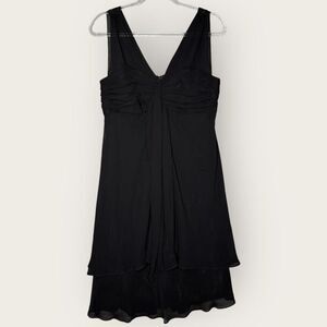 Vintage‎ Size 10 Dress Y2K Black Cocktail Flowy Black Semi Formal Goth Chiffon